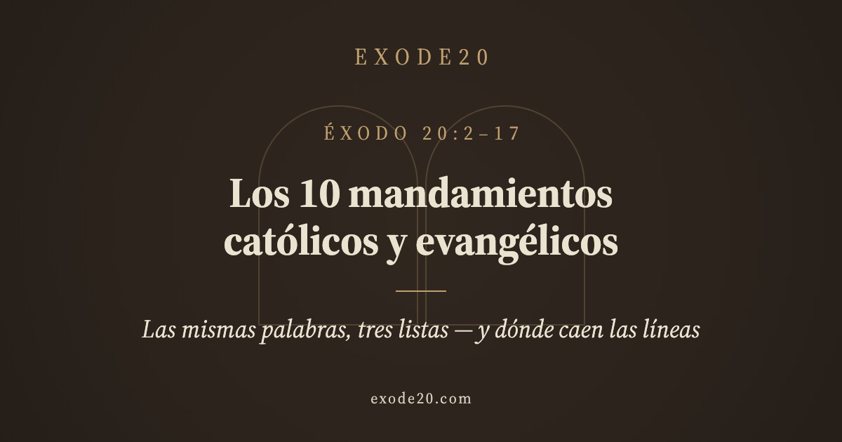 Los 10 mandamientos católicos y evangélicos
