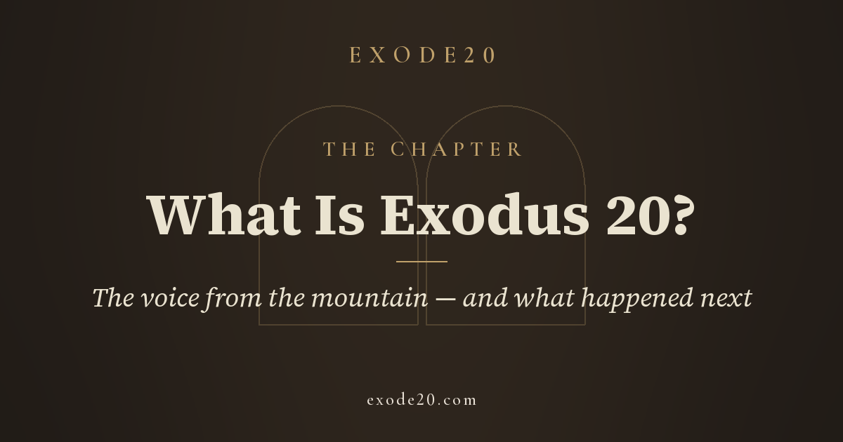 What Is Exodus 20? The Chapter Behind the Commandments