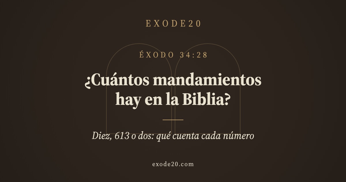 ¿Cuántos mandamientos hay en la Biblia?