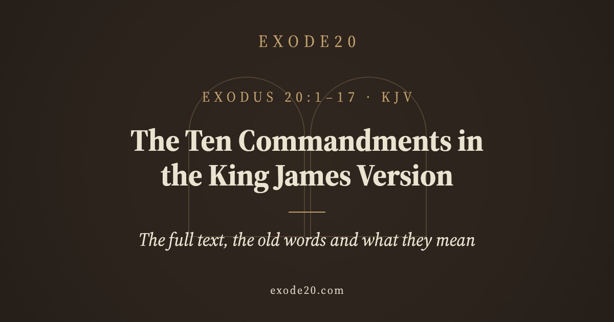 The Ten Commandments in the King James Version