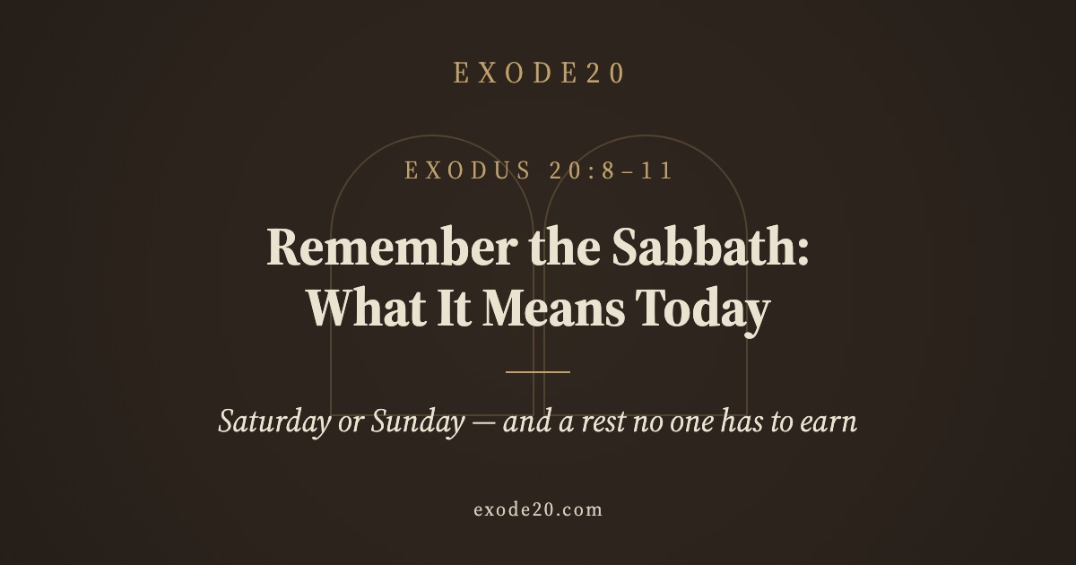 Remember the Sabbath: What It Means Today