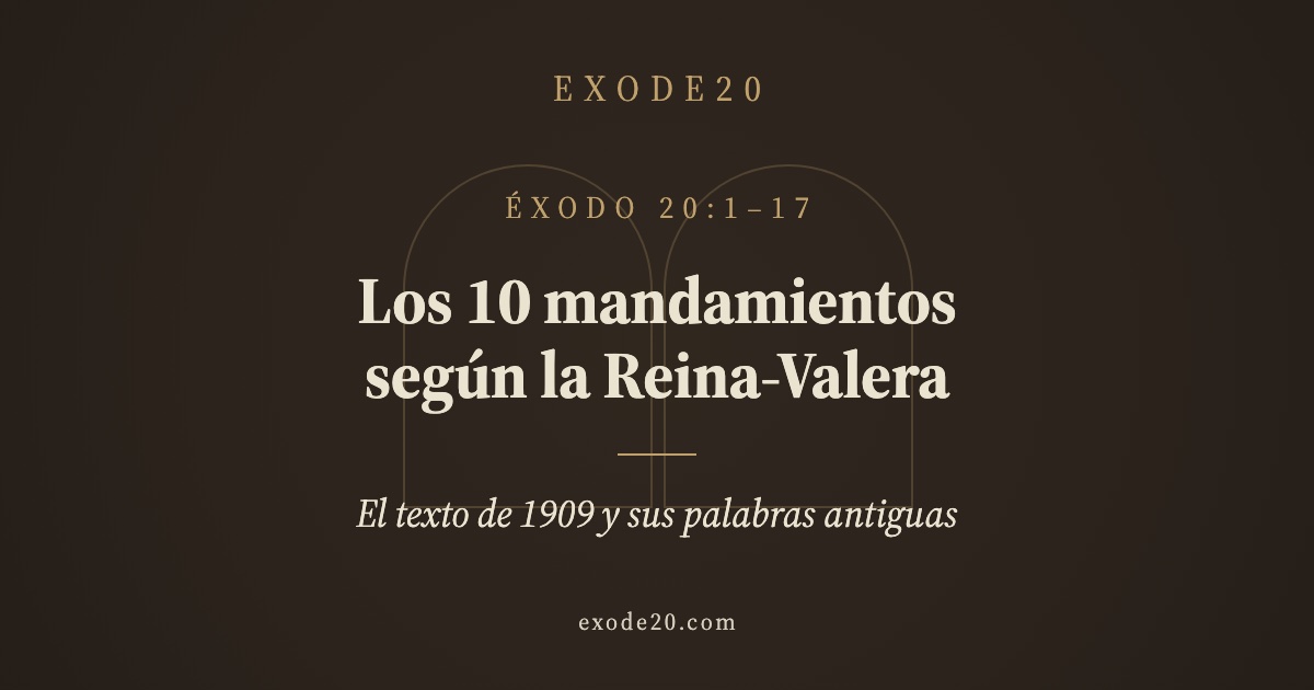 Los 10 mandamientos según la Reina-Valera